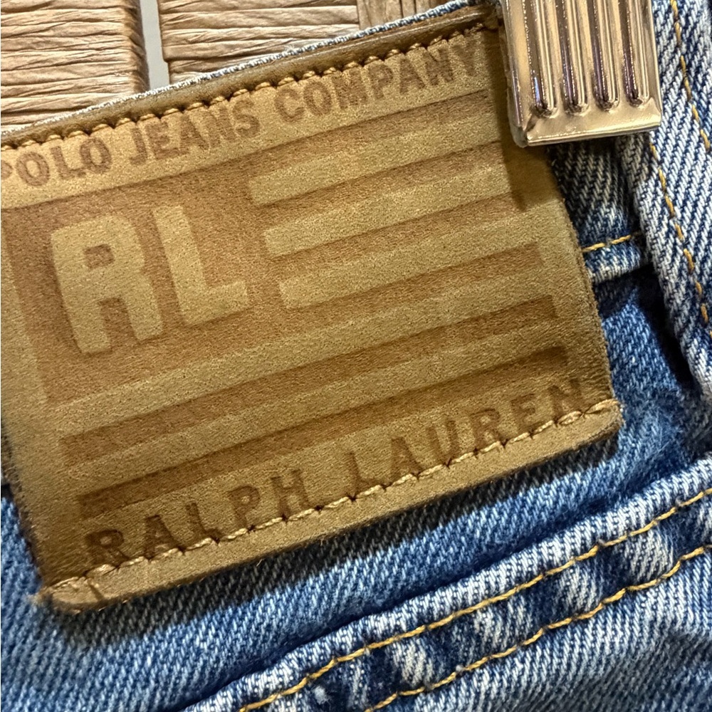 Ralph Lauren RL SPORT Vintage Classic Blue Jean Shorts size 12 EUC 5” Inseam - Picture 3 of 10